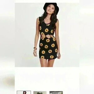 Pac Sun Kendall & Kylie Womans Sunflower Dress Size S
